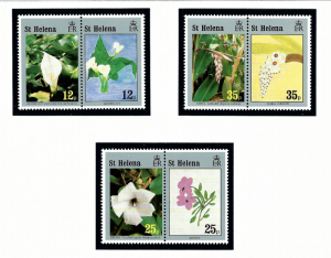 St Helena 616-18 MNH 1994 Flowers in pairs