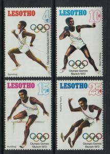 XG-O434 OLYMPIC GAMES - Lesotho, 1972 Germany Munich '72 , 4 Values MNH Set