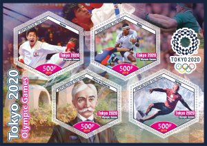 Stamps. Olympic games Tokyo 2020 2019 year 1+1 sheets perforated