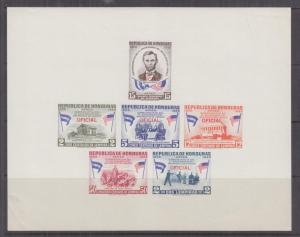 HONDURAS, 1959 Abraham Lincoln, Souvenir Sheets pair, lhm.