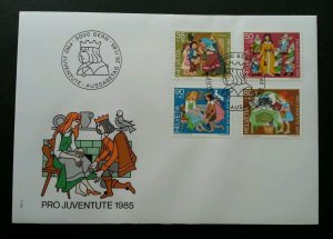 Switzerland Fairy Tales 1985 Snow Candy House Story (FDC)