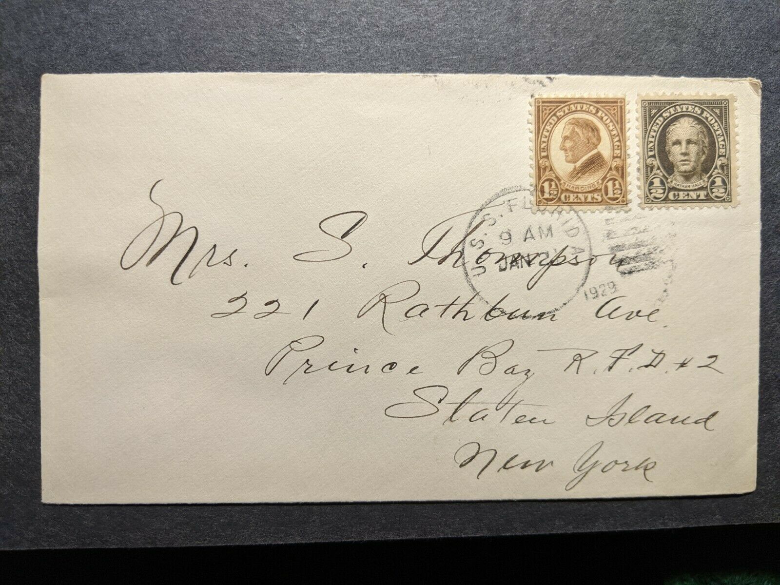 USS FLORIDA BB30 Naval Cover 1929 BATTLESHIP United States, Stamp