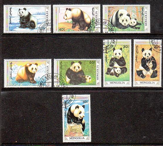 Mongolia Pandas 1879-1886 CTO  VF NH