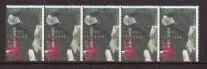 Netherlands  #800  MNH  2001  Asser 80c  coil stamp  strip of five