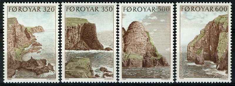 Faroe Islands 1989, Landscapes set VF MNH, Mi 190-193 cat 6€