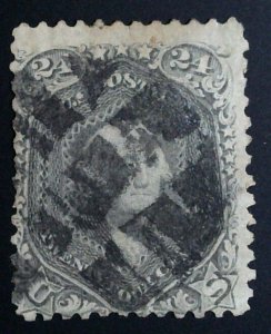 Scott #78b - VG - 24c Gray - Washington - Used - 1862