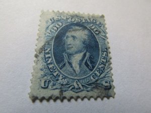 US STAMPS, SCOTT#72 USED 1861, APS CERTIFICATE,