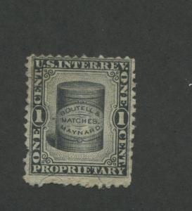 1871 United States Internal Revenue Boutell & Maynard Matches Stamp #RO38b