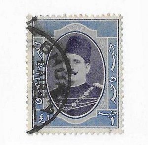 Egypt Sc #103  pound top value used VF