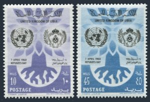 Libya 187-188, MNH. Michel 86-87. World Refugee Year WRY-1960. Uprooted Oak.