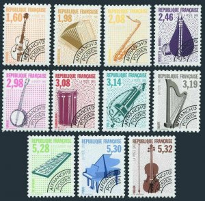 France 2273-2783,MNH.Michel 2871-2881. Precanceled 1992.Musical instruments.