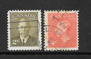 Canada #605 & 606 Used Singles