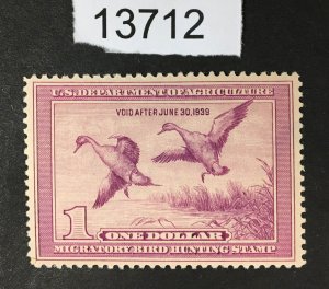 US STAMPS # RW5 DUCK MINT OG H VF CAT. $200 LOT #13712