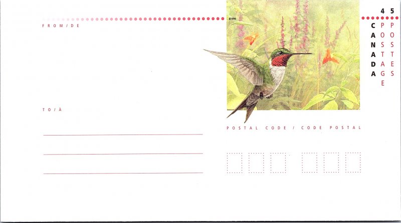 Canada, Postal Stationary, Birds, Flowers