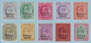 INDIA PATIALA 31 - 40  MINT HINGED OG * NO FAULTS VERY FINE! R474