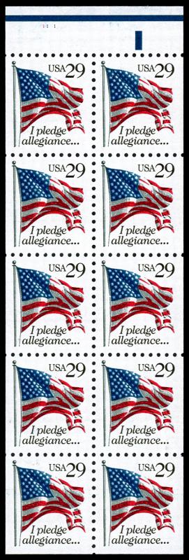 USA 2593a Mint (NH) Booklet Pane of 10 (read description)