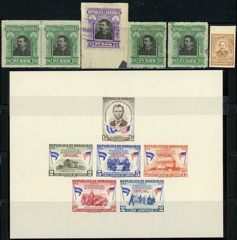 HONDURAS Postage Airmail Souvenir Sheet Latin America Stamp Collection  