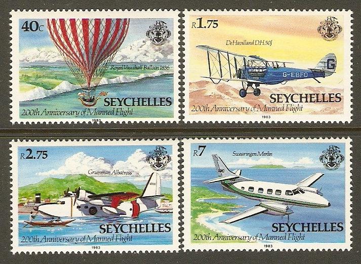 Seychelles #519-22 NH Manned Flight Bicent