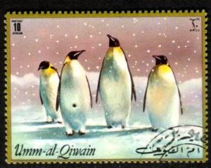 Penguins, Emm-al-Qiwain stamp used