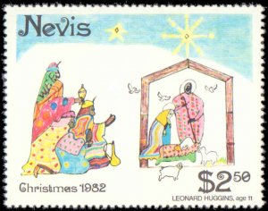 Nevis #159-162, Complete Set(4), 1982, Christmas, Never Hinged