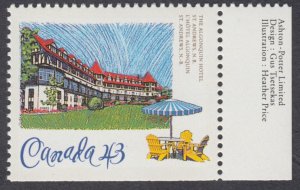 Canada - #1471 Historic CPR Hotels Booklet Stamp - MNH