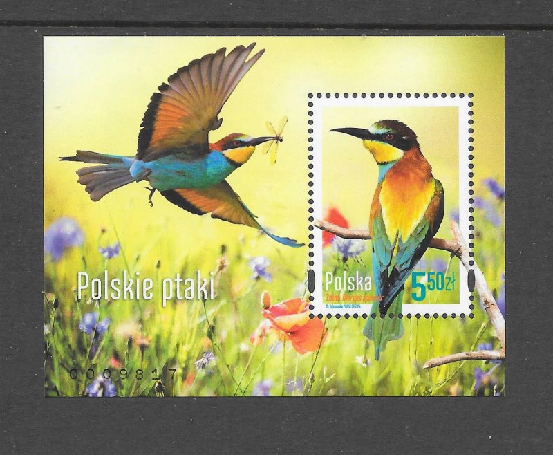 BIRDS -POLAND #4127 S/S MNH