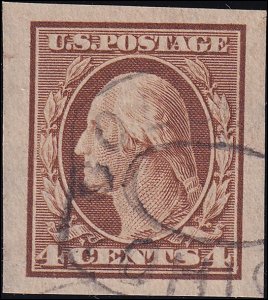 Scott #346, PSE Cert Graded 95, XF-Superb centering, DL watermark, light cancel