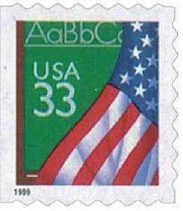 3283 Flag over Chalkboard F-VF MNH booklet single