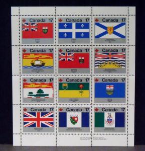 3529   Canada   MNH, VF # 821-32    Provincial & Territorial Flags    CV$ 5.50