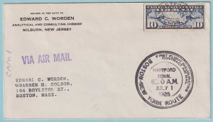 UNITED STATES FIRST FLIGHT COVER - 1926 FROM HARTFORD CONNECTICUT - CV053