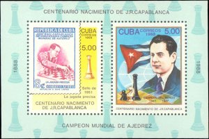 Cuba #3043-3048, 3049-3054, Complete Set(12), 1988, Chess, Never Hinged