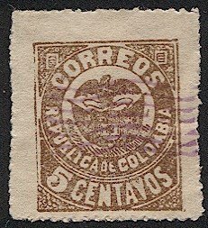 COLOMBIA 1902 Sc 191  5c Unused NH VF NG - Eagle / Bird