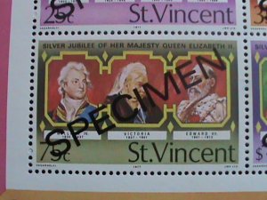 ​ST.VINCENT-SPECIMENT-1977-SC#494a SILVER JUBILEE OF QUEEN ELIZABETH II- MNH