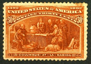 U.S. #239 MINT OG TINY HR