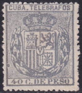 Cuba 1888 telégrafo Ed 67 telegraph MNG(*)