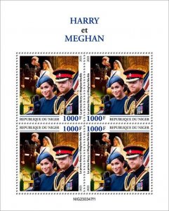 2024/03 - NIGER  - HARRY & MEGHANE  I     4V    MNH **