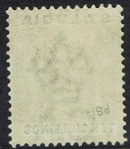 ST LUCIA 1891 QV KEY TYPE 10/- 