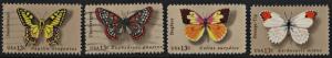 SC#1712-15 13¢ Butterflies Singles (1977) Used