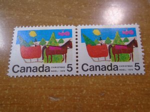 Canada # 520p  Horizontal  identical pair   MNH