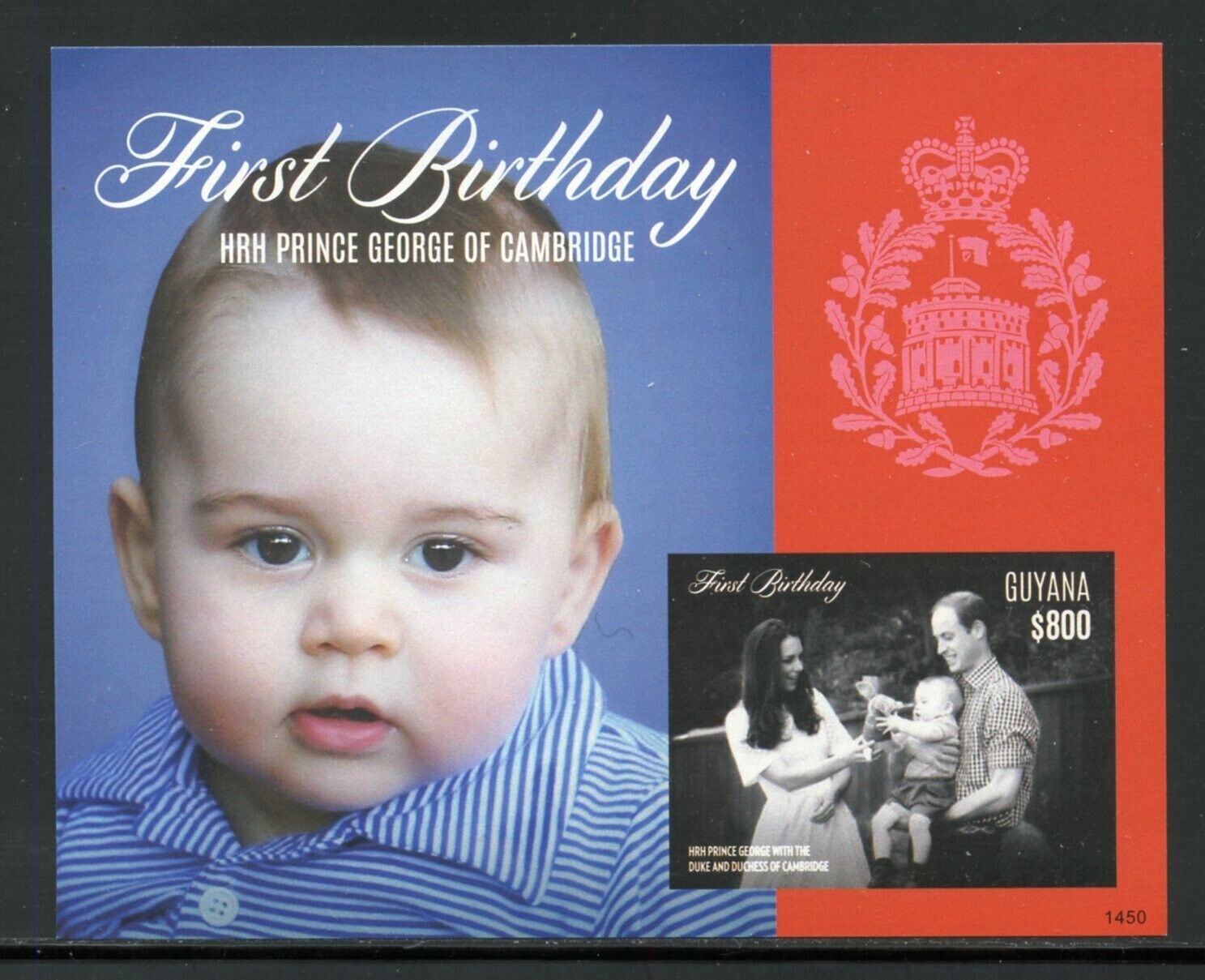 Guyana Prince 1st Birthday Imperf Sheet & Souvenir Sheet Part I