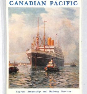 CANADA Art Postcard *CANADIAN PACIFIC* Shipping Advert MARITIME {samwells} PF223