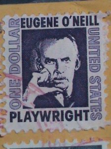 ​UNITED STATES- COMMERCIAL COVER-WITH TRACKING NUMBER & MANY  STAMPS-VERY FINE