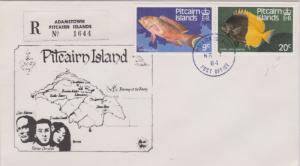 Pitcairn Island 9c Variola Louti Fish and 20c Chaetodon Smithi Fish 1984 Pitc...