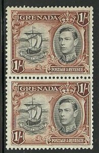 Album Treasures Grenada Scott # 139 1sh George VI Colony Seal Mint NH Pair