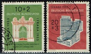 Germany 1953,Sc.#B332-3 used, Int. Stamp-exhibition IFRABA1953, Frankfurt a. M