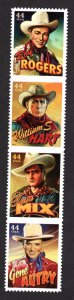4446-49 Cowboys of the Silver Screen Vertical Strip of 4 (Ready to Mount) MNH