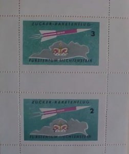 LIETENSTEIN ROCKET SHEETLET MINT NH ( 1960)