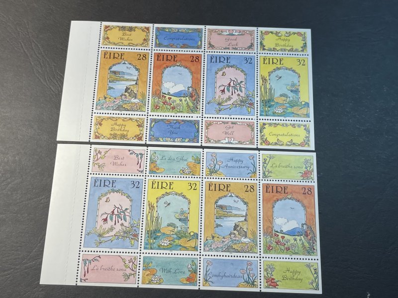 IRELAND # 863a-b-MINT/NEVER HINGED-BOOKLET PANES---1992