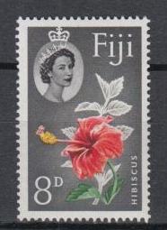 Fiji - 1961 QEII 8p Hibiscus Sc# 169 - MNH (6727)