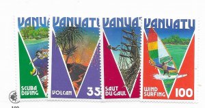 Vanuatu #410-413 MH - Stamp - CAT VALUE $5.20